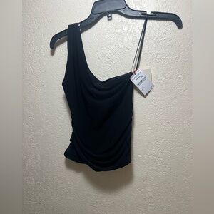 Elegant Black One-Shoulder Top